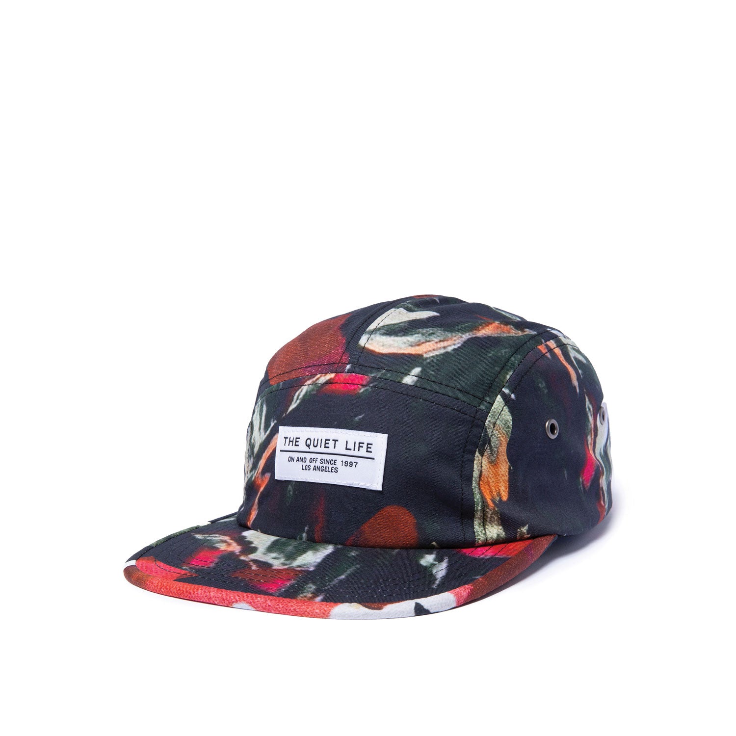 The Quiet Life Rose 5 Panel Camper Hat, floral — available at Norwood