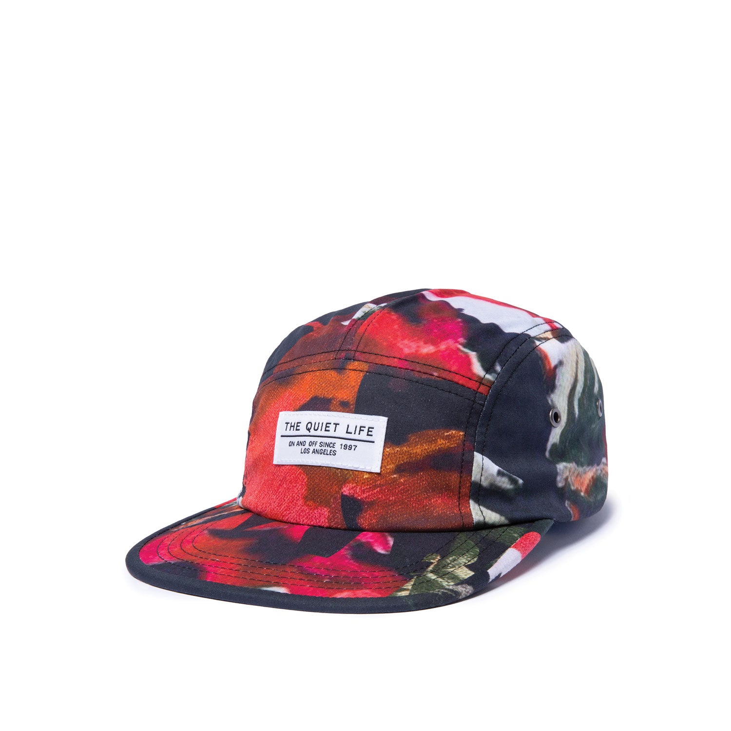 The Quiet Life Rose 5 Panel Camper Hat, floral — available at Norwood