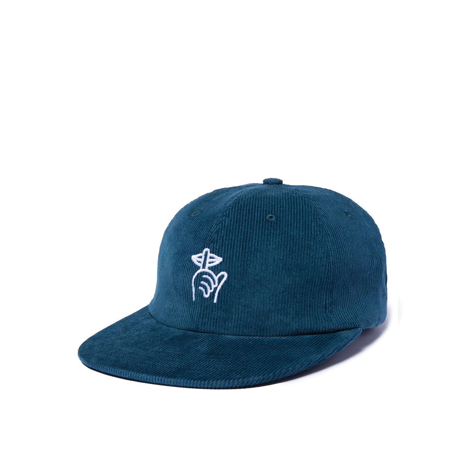 The Quiet Life Shhh Cord Polo Hat, navy — available at Norwood