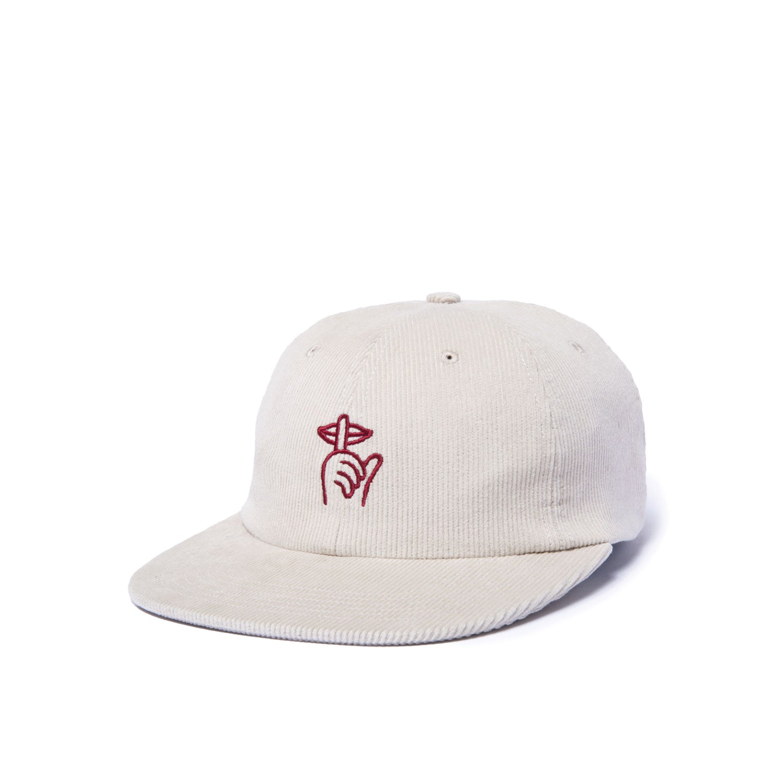 The Quiet Life Shhh Cord Polo Hat, tan — available at Norwood