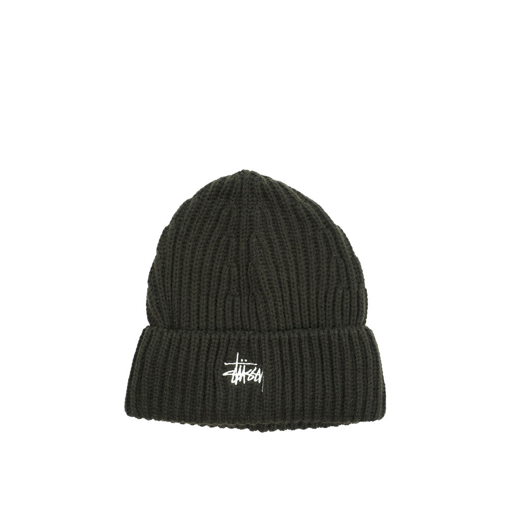 Stussy Basic Stock Cuff Beanie, Olive — available at Norwood