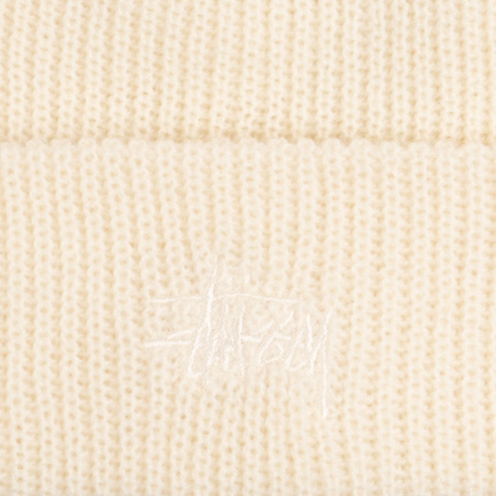 Stussy Basic cuff beanie - off white — available at Norwood