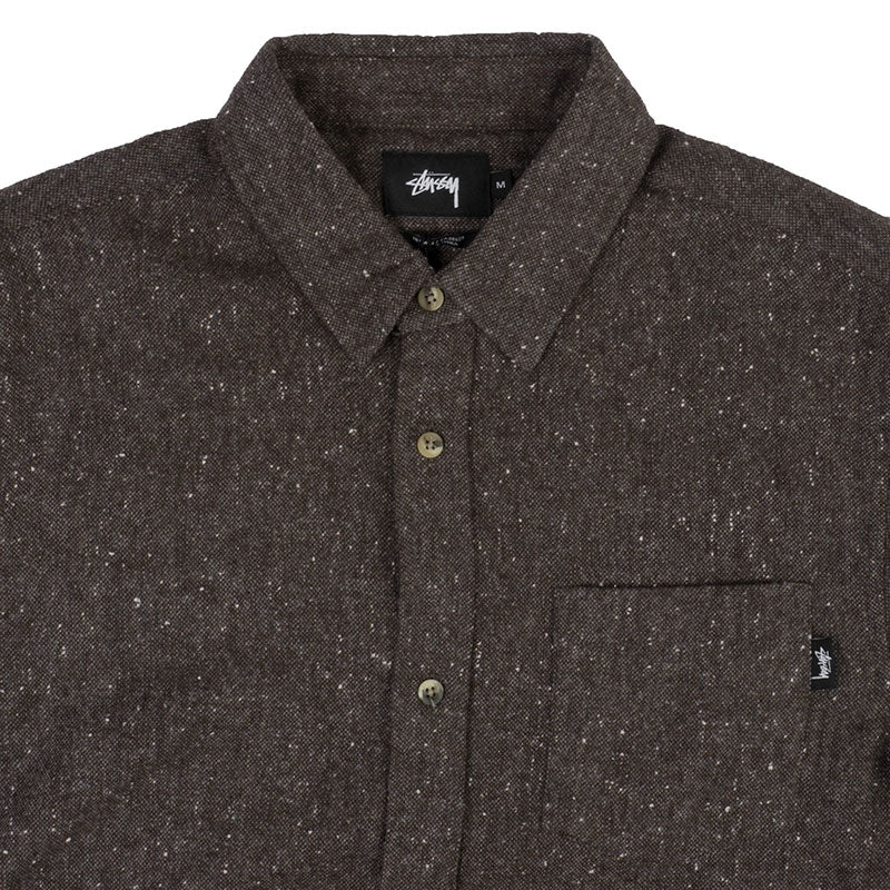 Stussy Speckle Flannel L/S Shirt — available at Norwood