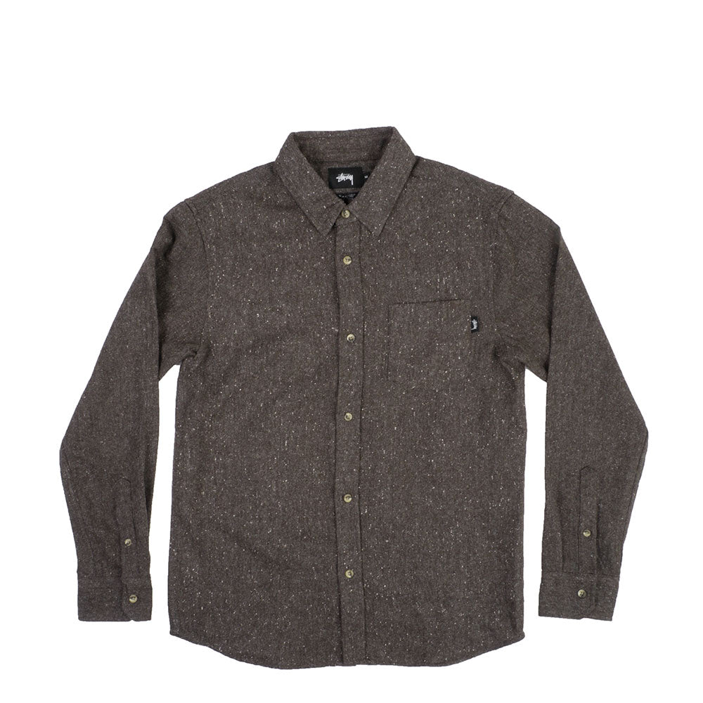 Stussy Speckle Flannel L/S Shirt — available at Norwood