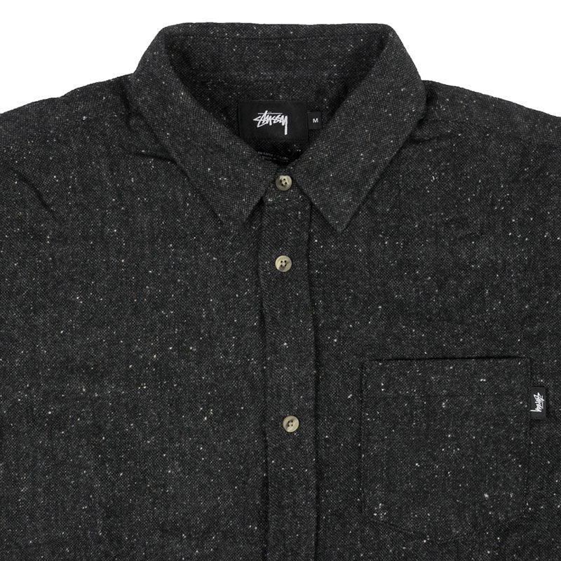 Stussy Speckle Flannel L/S Shirt — available at Norwood