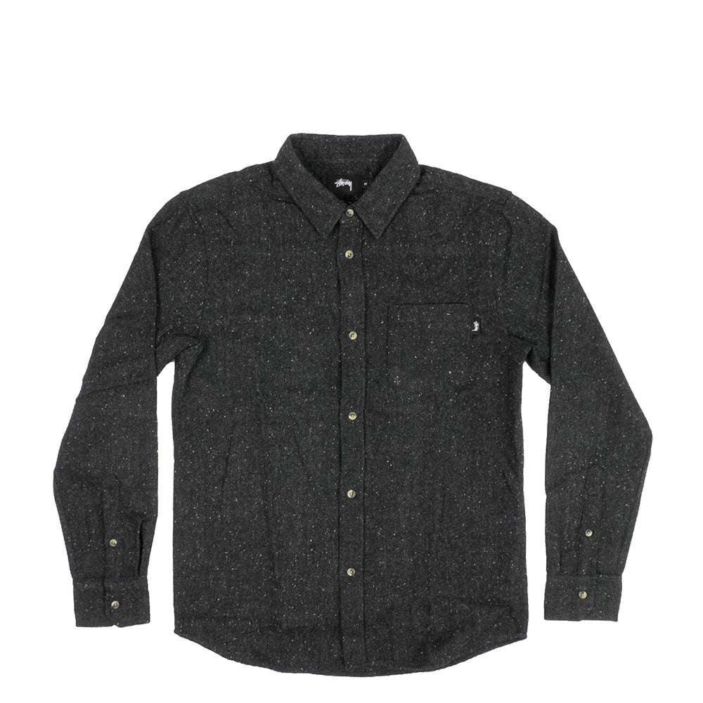 Stussy Speckle Flannel L/S Shirt — available at Norwood