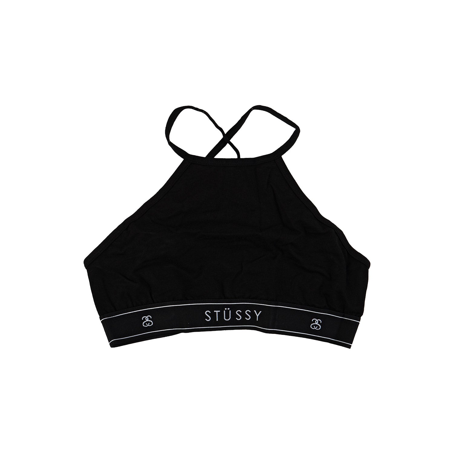 Stussy Womens High Neck crop bra top — available at Norwood