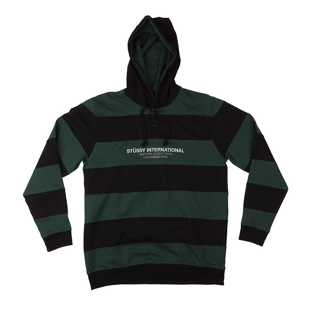 Stussy Hooded Stripe Rugby shirt — available at Norwood
