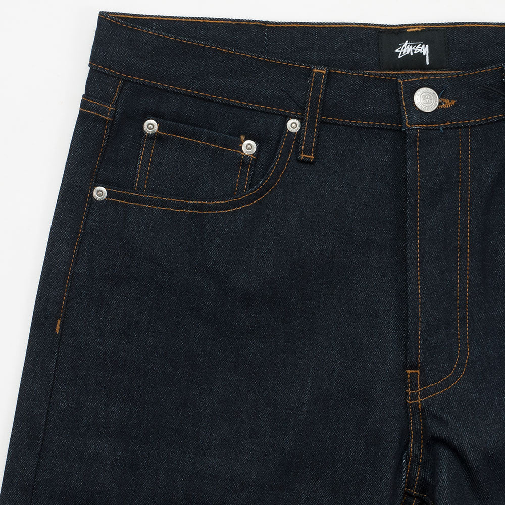 Stussy USA raw denim — available at Norwood