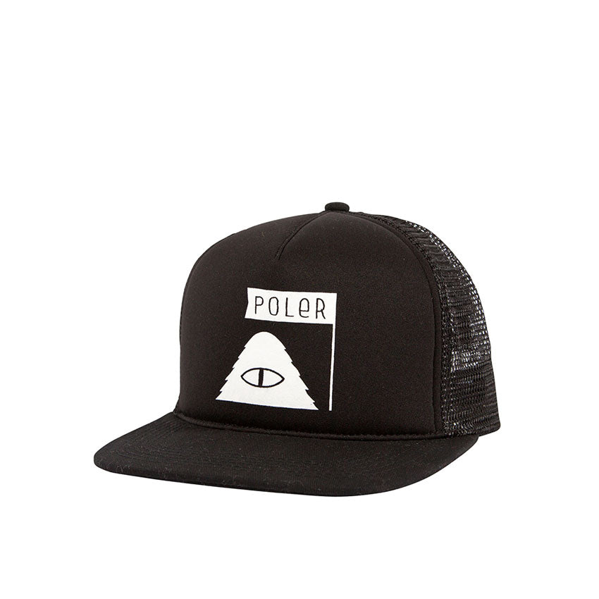 Poler Mesh Trucker Summit Hat, Black — available at Norwood