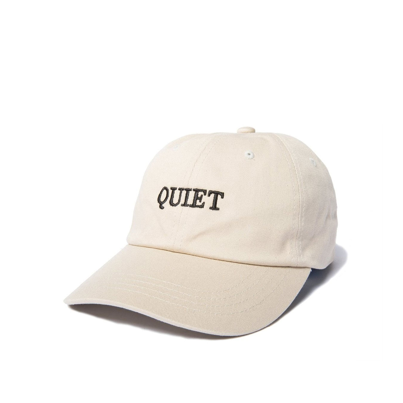 Quiet Life Bodoni dad hat, stone — available at Norwood