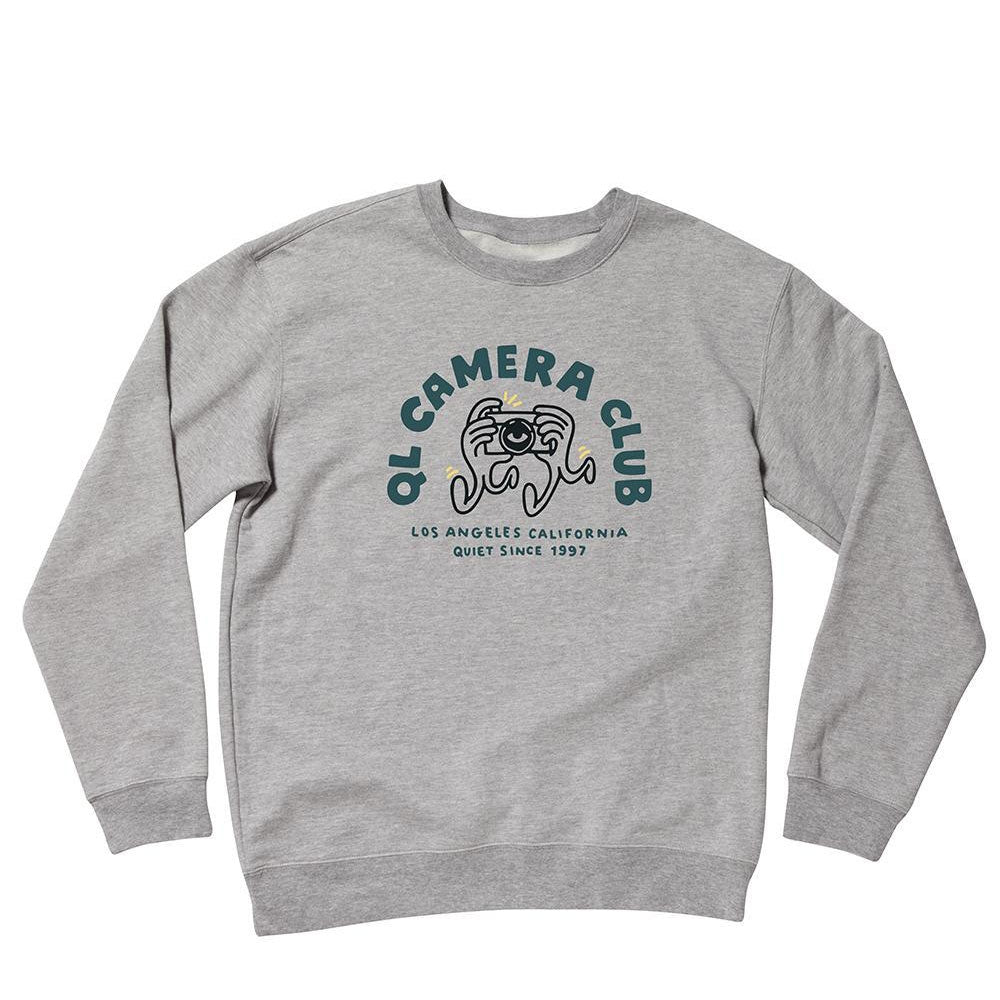 Quiet Life Camera Hands crewneck — available at Norwood