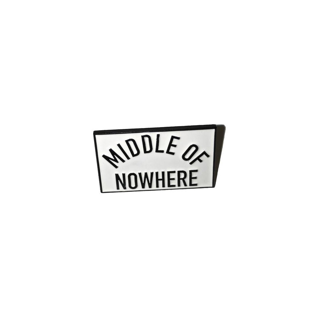 The Quiet Life Middle of Nowhere lapel pin — available at Norwood