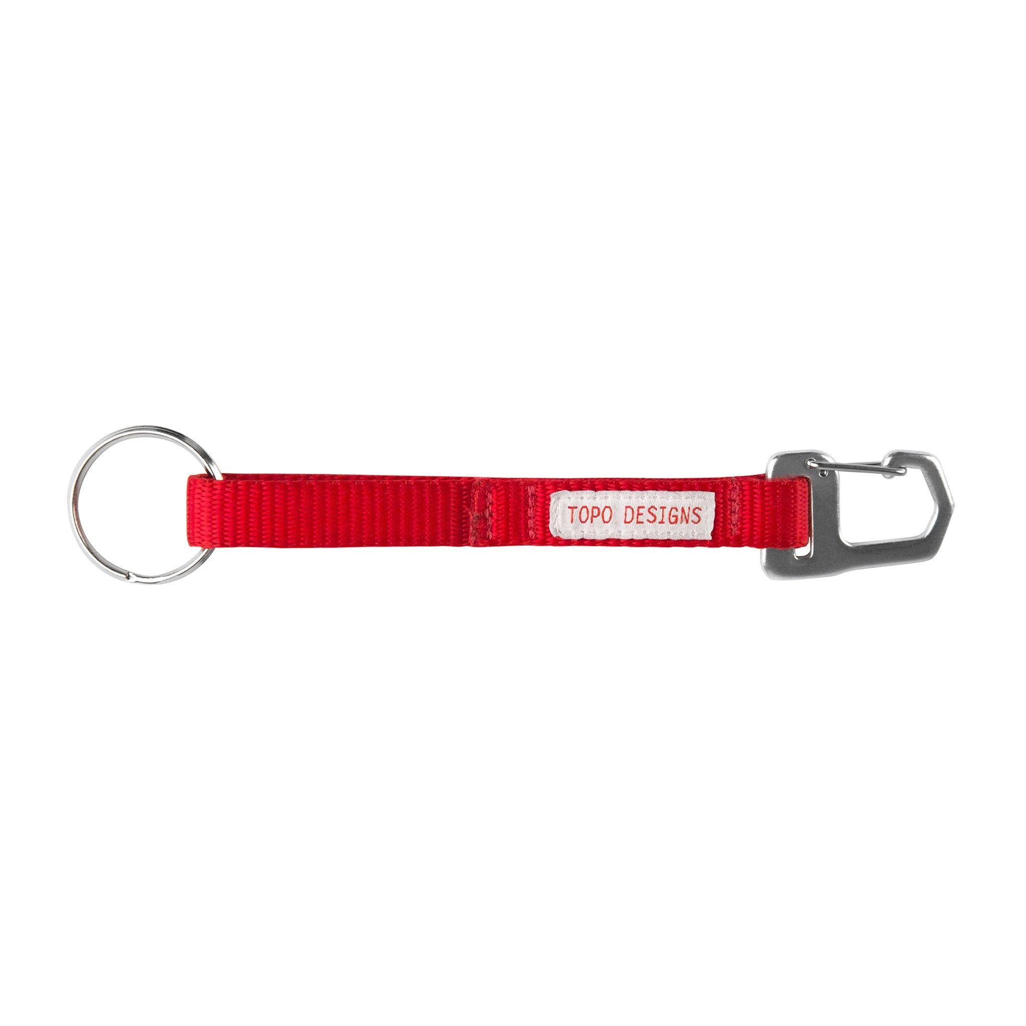 Topo Designs key clip, red — available at Norwood