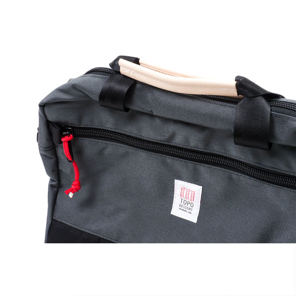 Topo Designs Mountain Briefcase, Black/Charcoal — available at Norwood