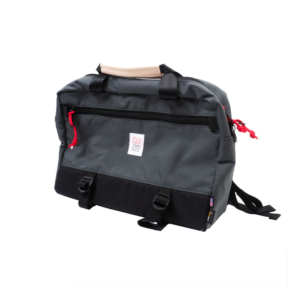 Topo Designs Mountain Briefcase, Black/Charcoal — available at Norwood