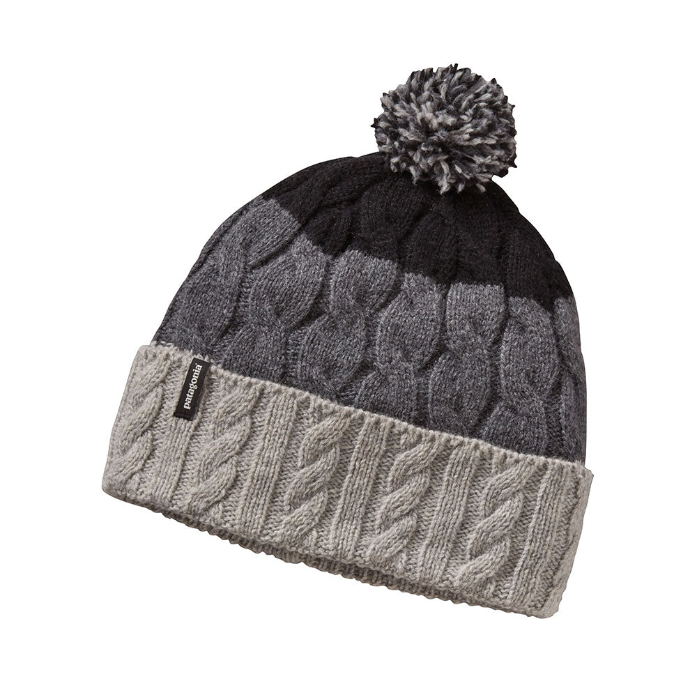 Patagonia Women's Pom Beanie, Glacier Stripe: Drifter Grey — available at Norwood