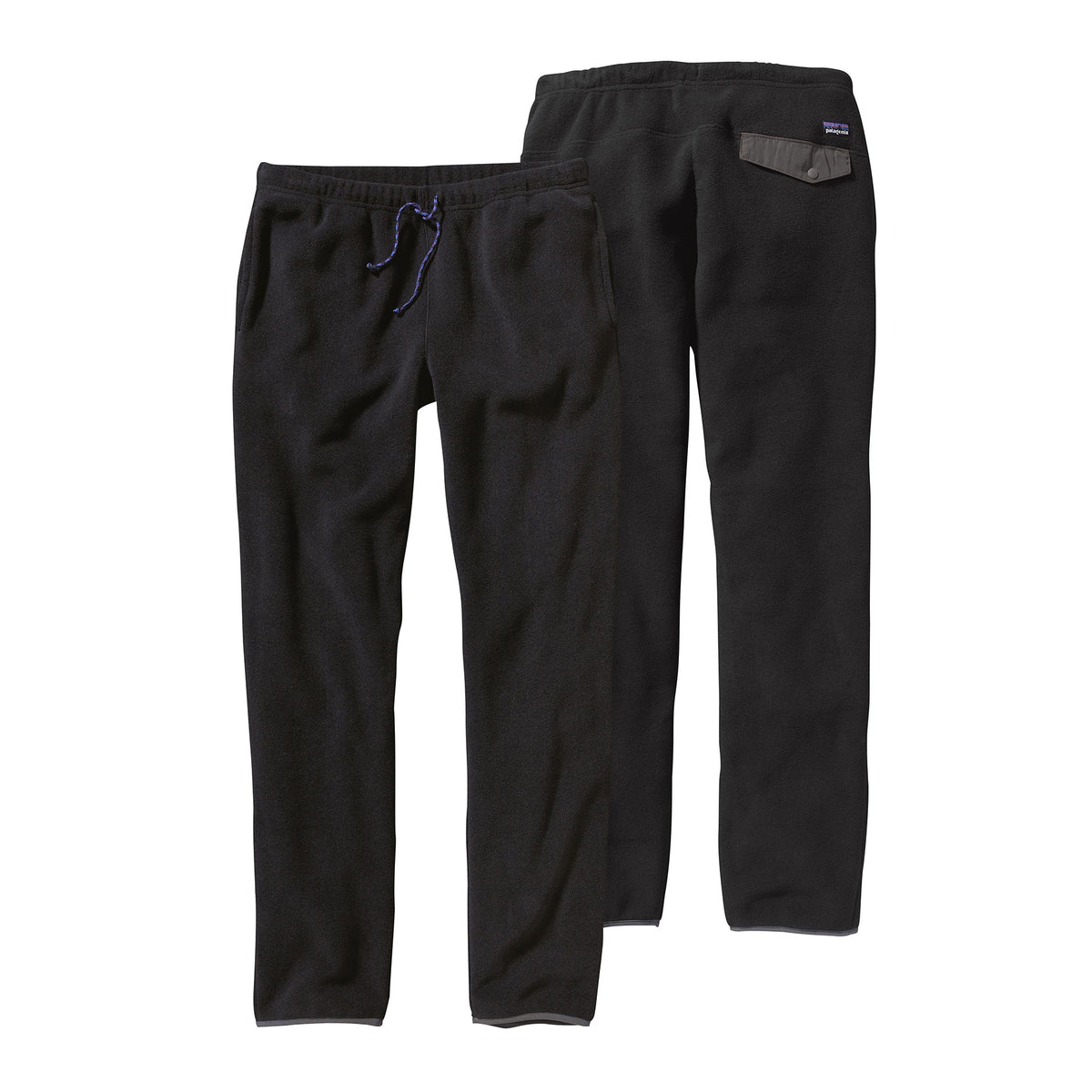 Patagonia Men's Synchilla Snap-T pants, Black with Forge grey