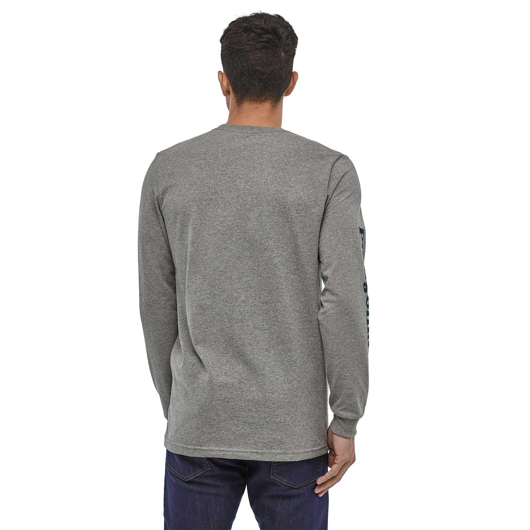 Patagonia Mens Longsleeve Text Logo Responsibili-tee — available at Norwood