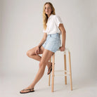 Levi's Womens Cinch Mid-Thigh Short, abraided art short — available at Norwood