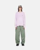 Stussy Lazy Long Sleeved Tee, lilac — available at Norwood