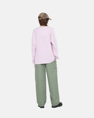 Stussy Lazy Long Sleeved Tee, lilac — available at Norwood