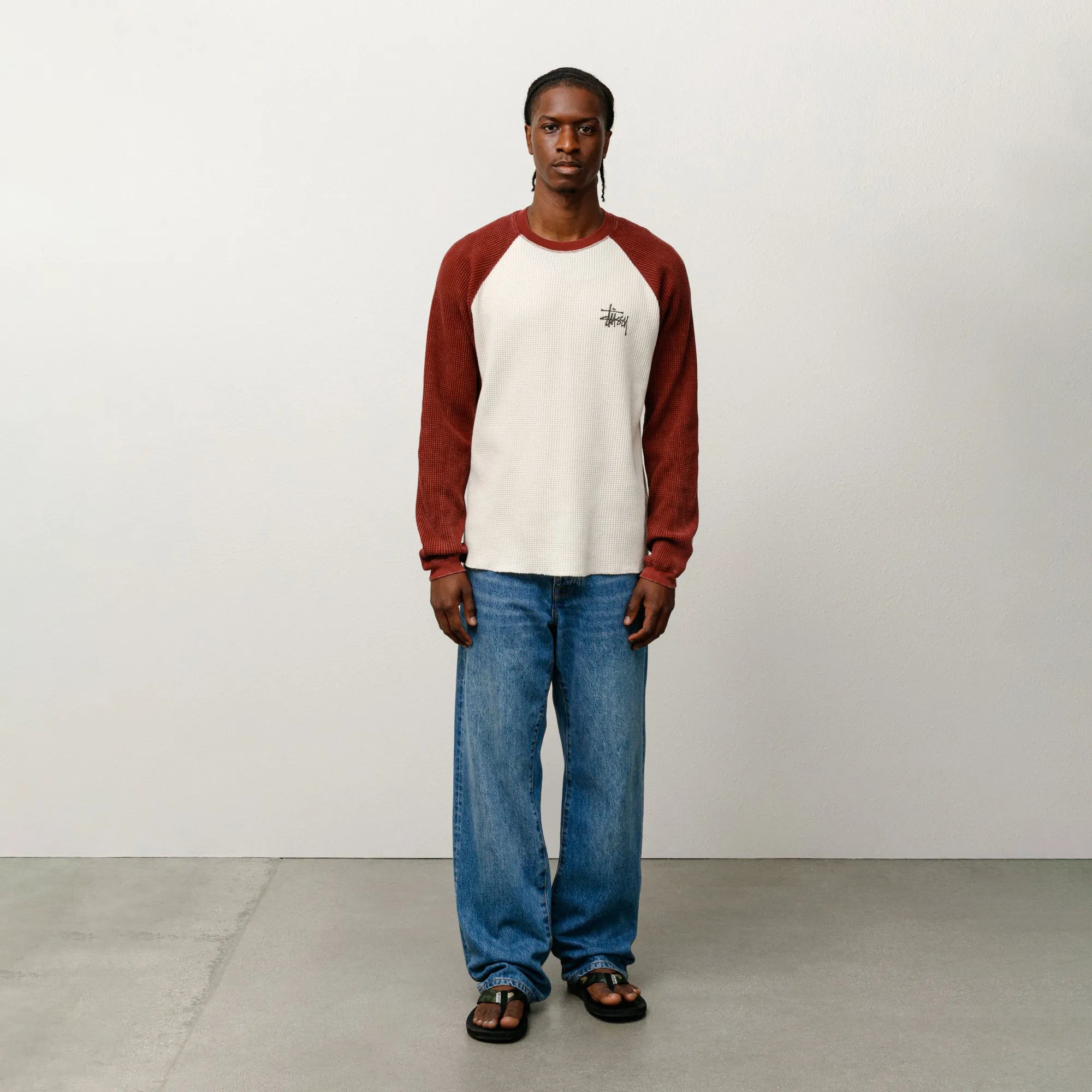 Stussy Raglan Thermal 2 Tone, off white, 1140362-offw – Norwood Stussy Raglan Thermal 2 Tone, off white, 1140362-offw – Norwood