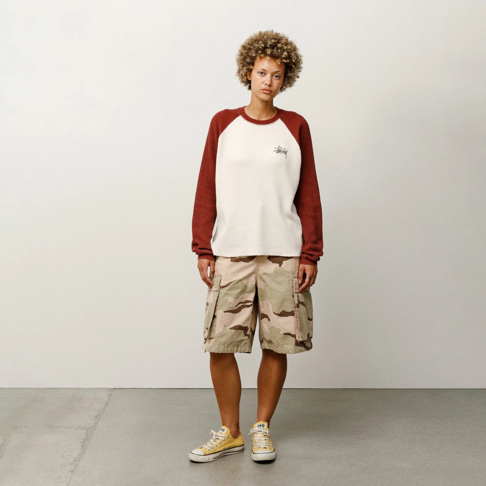Stussy Raglan Thermal 2 Tone, off white, 1140362-offw – Norwood Stussy Raglan Thermal 2 Tone, off white, 1140362-offw – Norwood