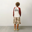 Stussy Raglan Thermal 2 Tone, off white — available at Norwood