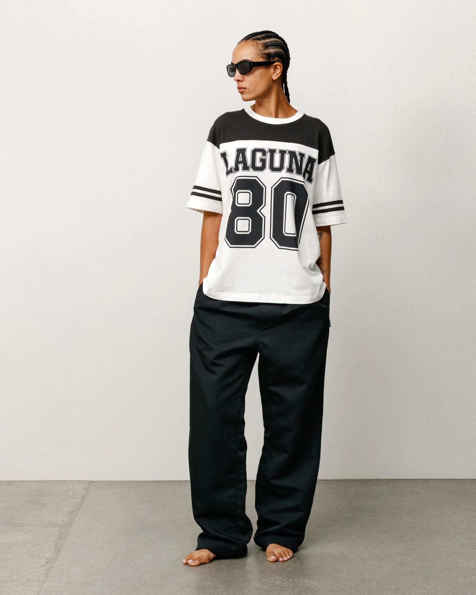 Stussy Laguna Short Sleeve, black — available at Norwood