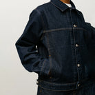 Stussy Trucker Denim, rinsed indigo — available at Norwood