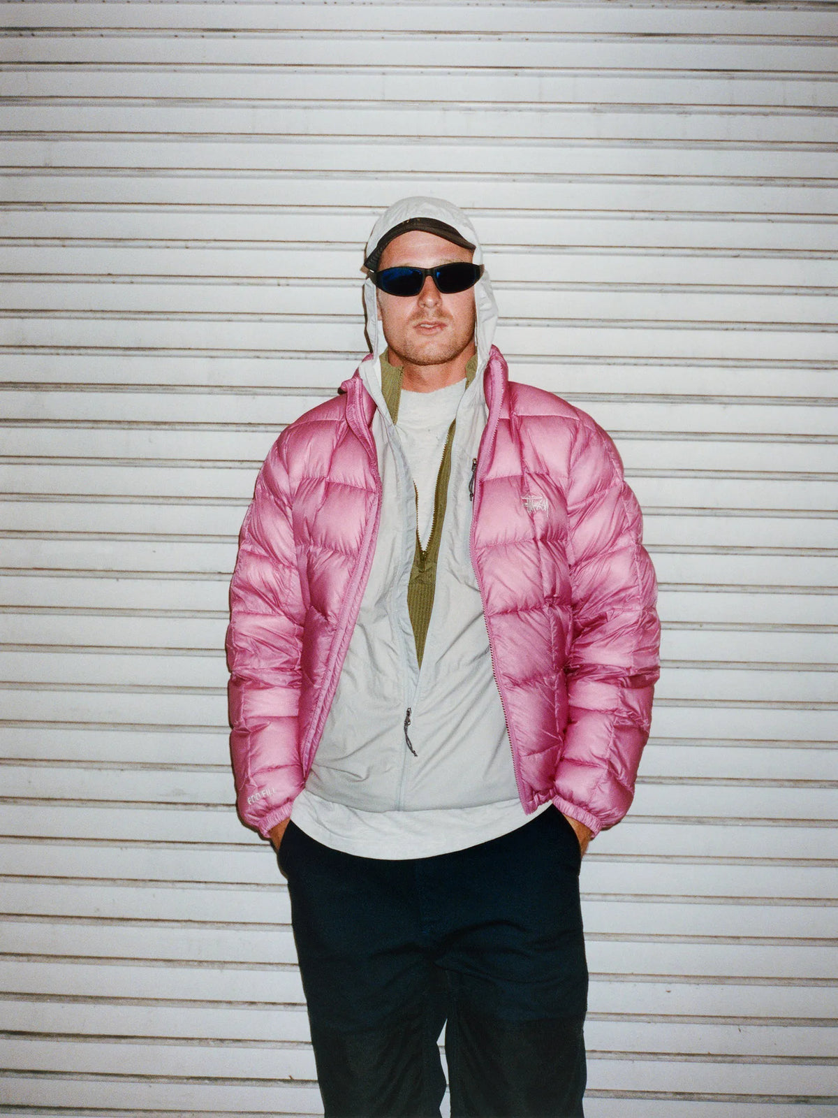 Stussy Midweight Puffer, pink — available at Norwood