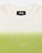 Stussy Pigment Dyed Loose Gauge Sweater, bright green — available at Norwood