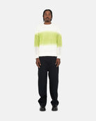 Stussy Pigment Dyed Loose Gauge Sweater, bright green — available at Norwood
