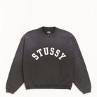 Stussy Sun Faded Oversized Crew, black — available at Norwood