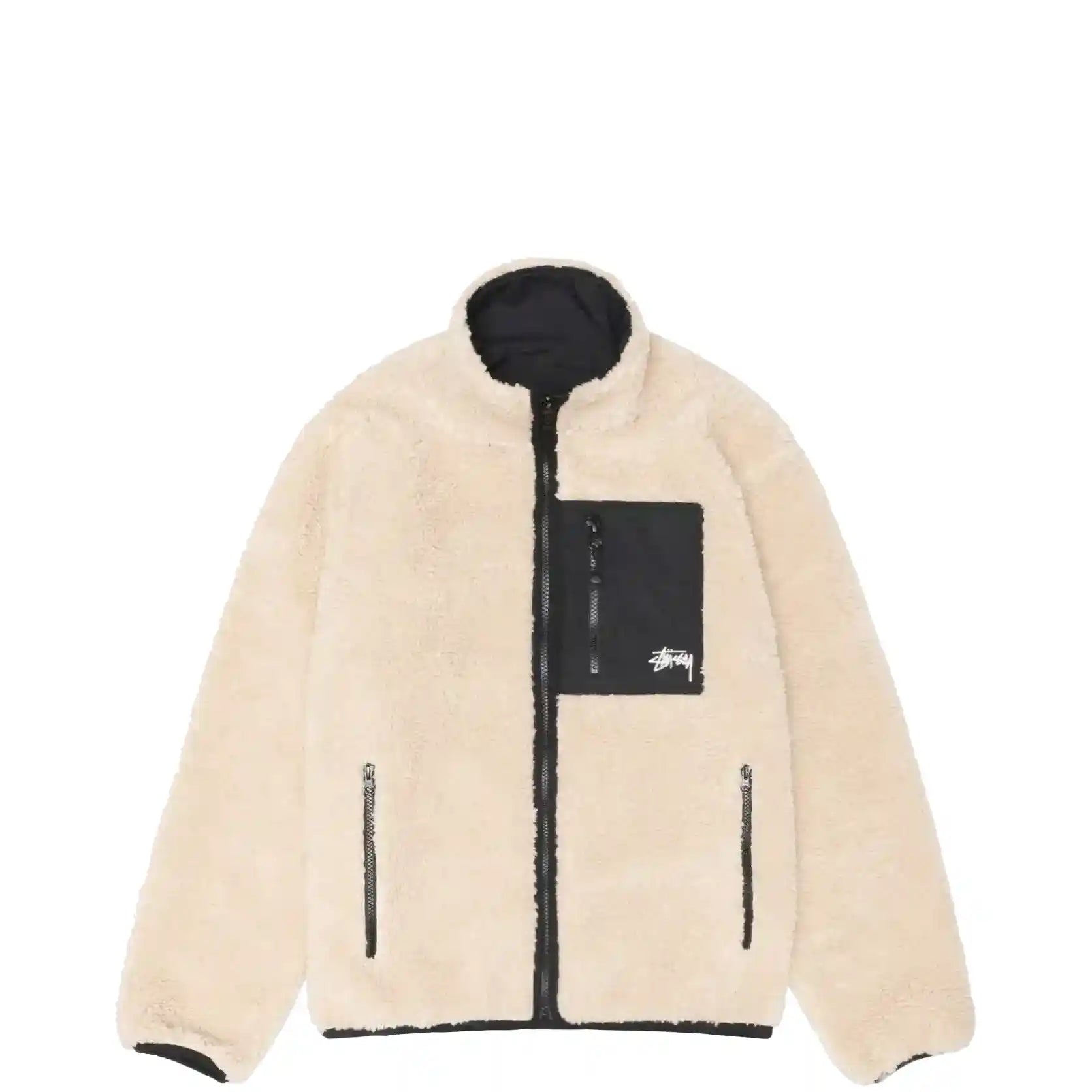 Beige sherpa jacket mens online