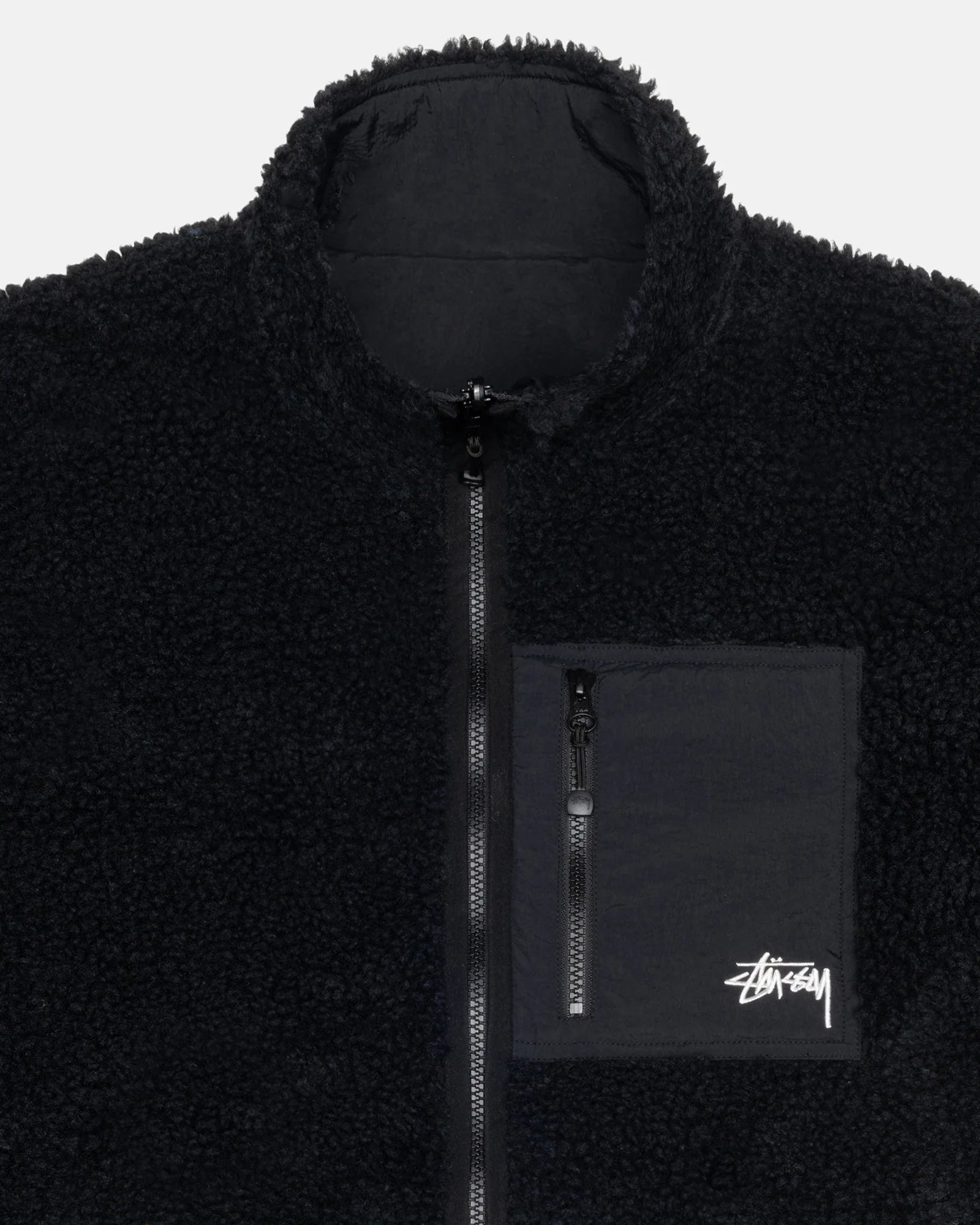 Stussy Sherpa Reversible Jacket, black – Norwood