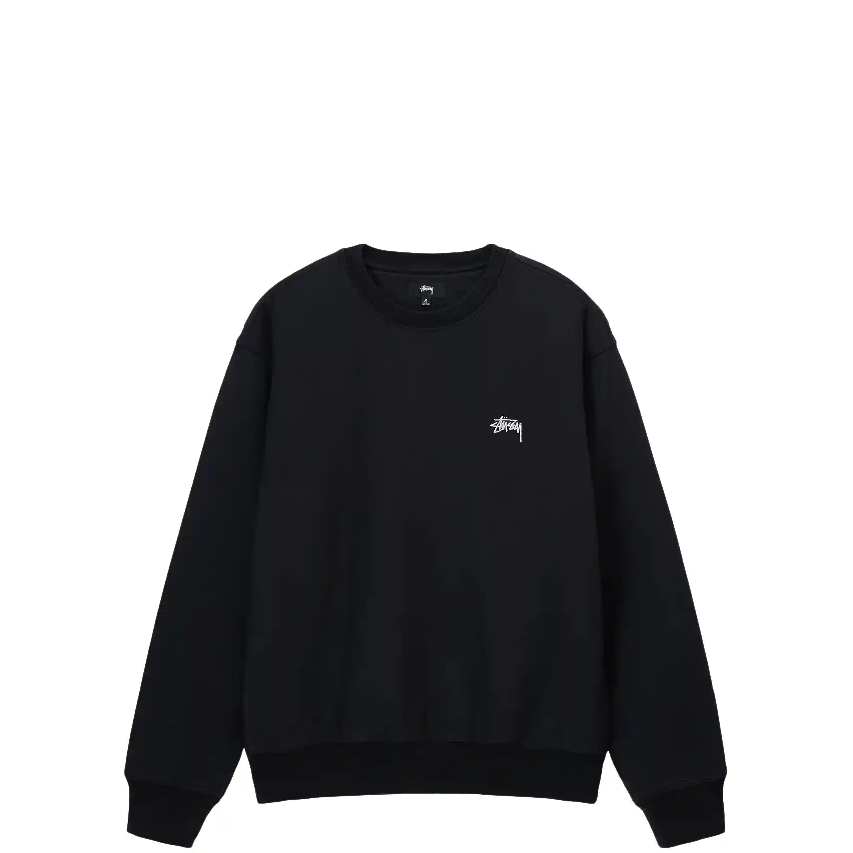 Stussy Stock Logo Crew washed black Norwood