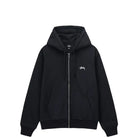 Stussy Stock Logo Zip Hood, washed black