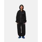 Stussy Stock Logo Zip Hood, washed black — available at Norwood