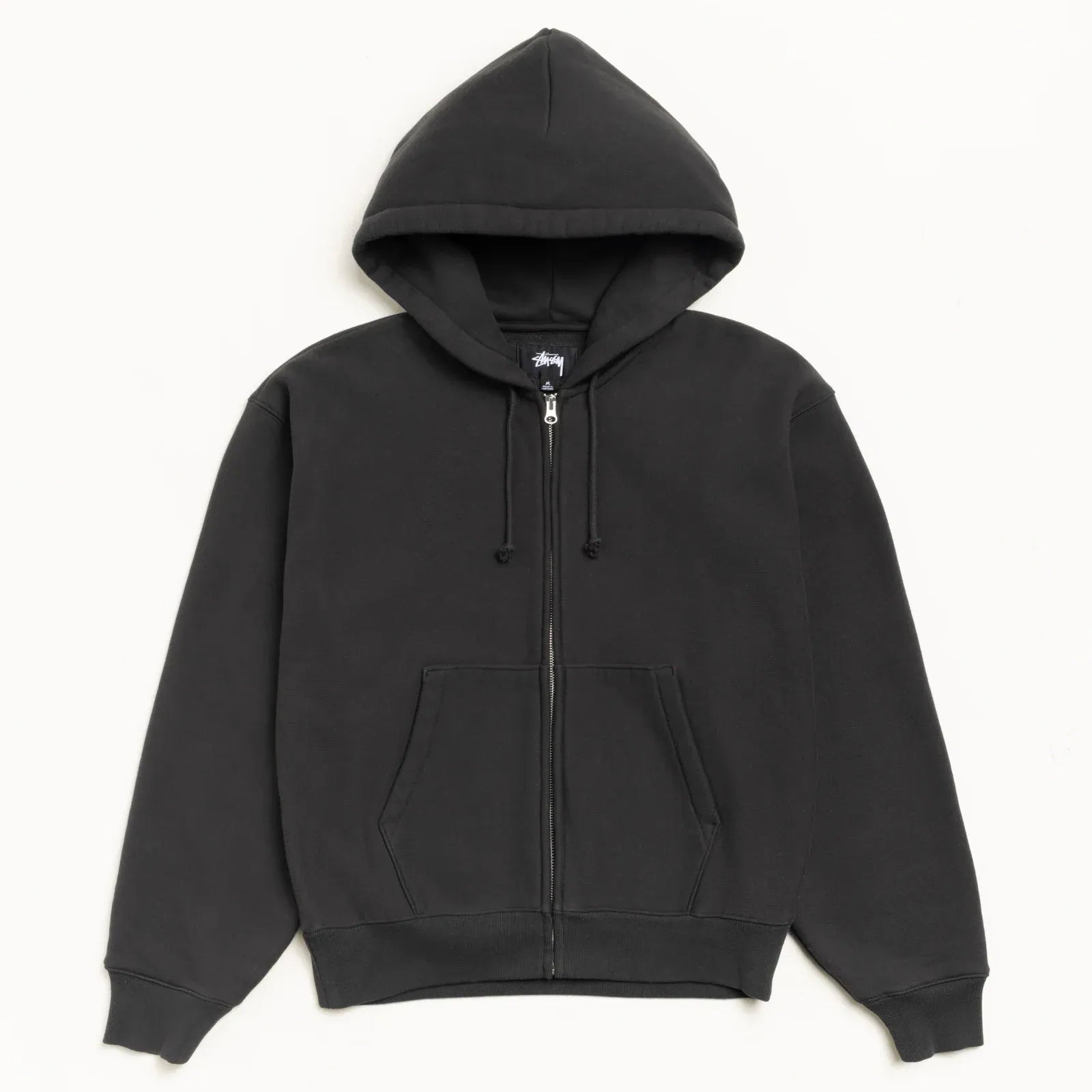 Stussy Basic Diamond Zip Hood, black — available at Norwood