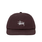 Stussy Basic Stock Low Pro Cap, chocolate — available at Norwood