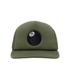 Stussy 8 Ball Trucker Cap, olive — available at Norwood