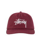 Stussy Big Stock Mid Depth Cap, plum — available at Norwood
