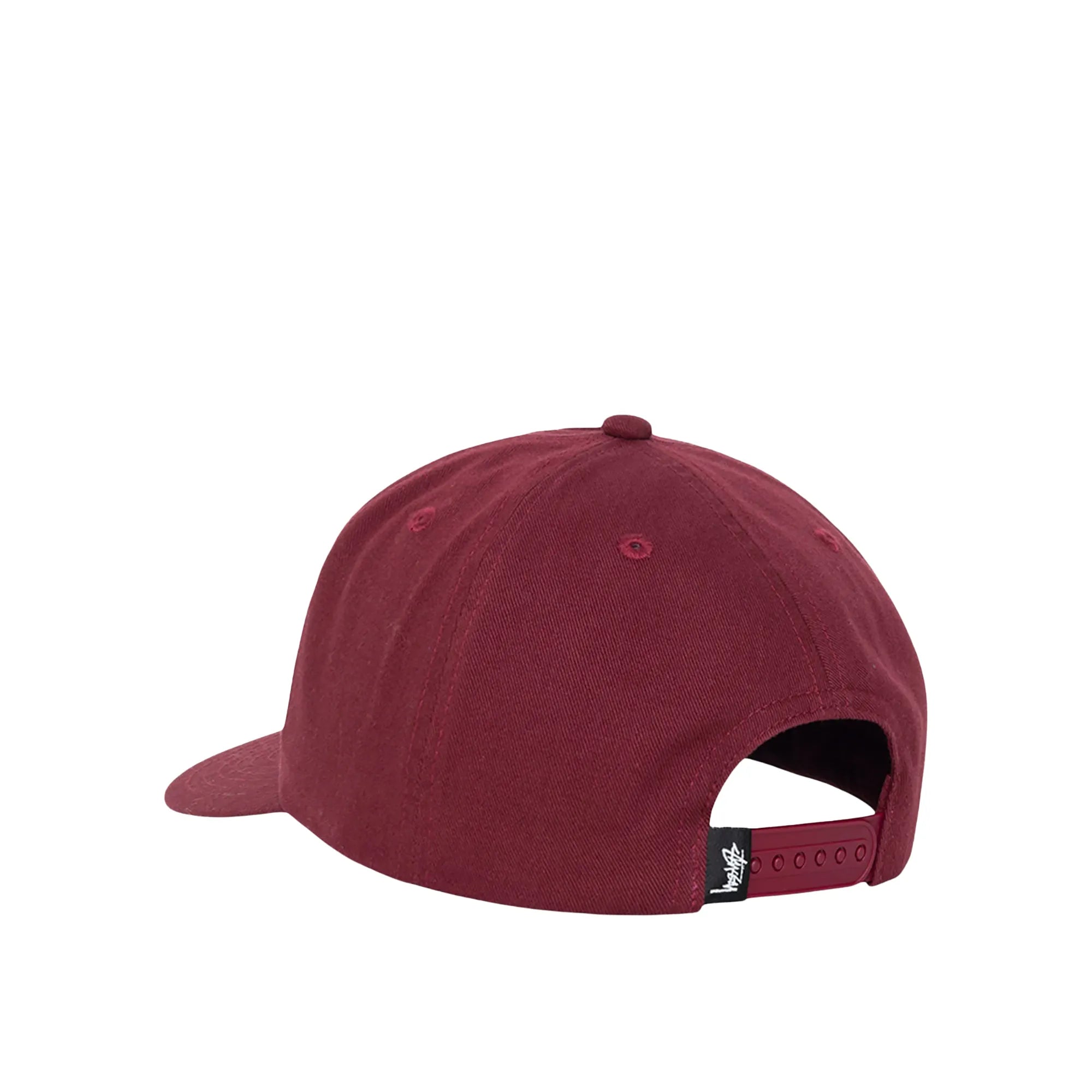 Stussy Big Stock Mid Depth Cap, plum — available at Norwood
