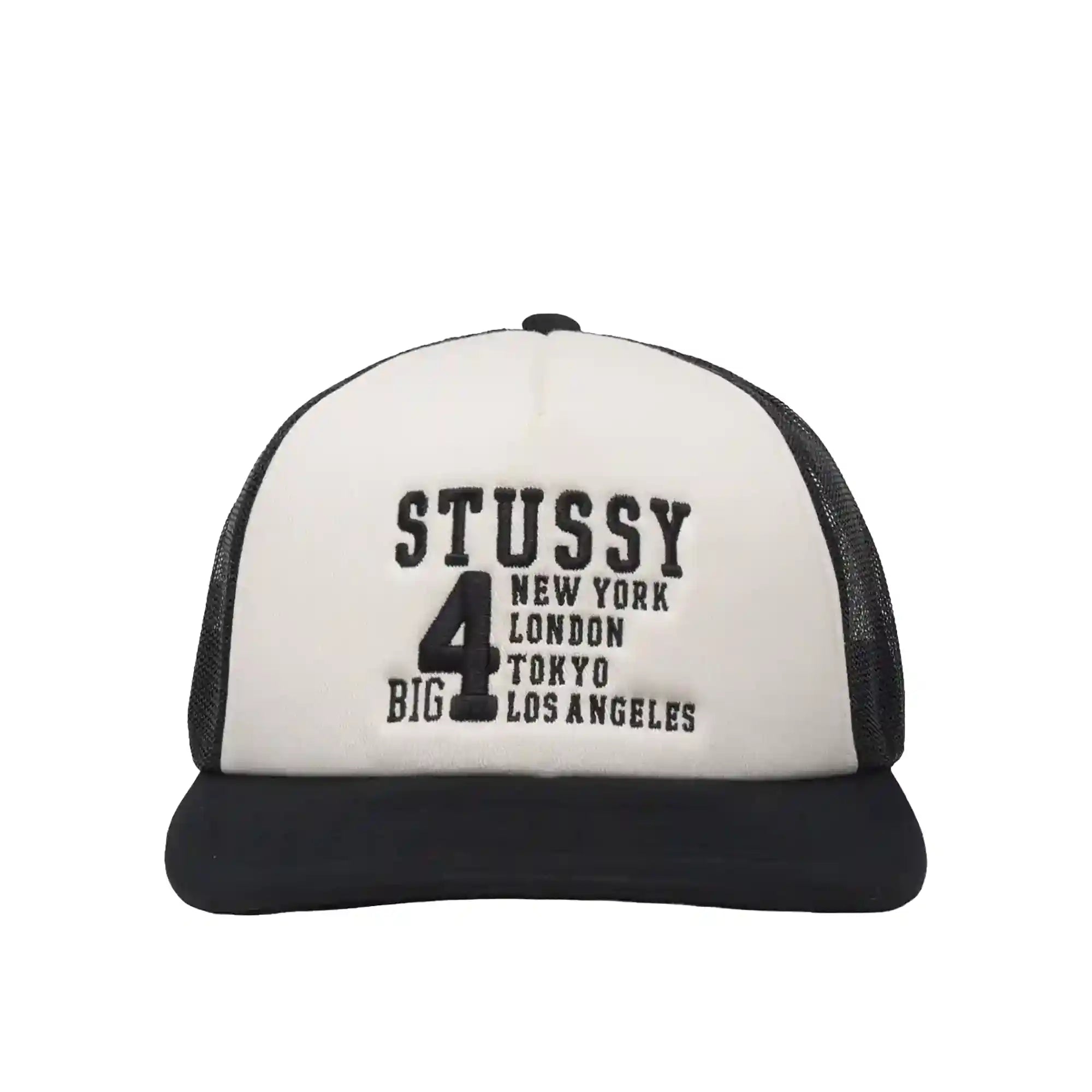 Stussy Big 4 Trucker Cap, black, 1311147-blac – Norwood