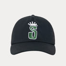 Stussy Trucker S Crown Cap, shadow black — available at Norwood