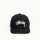 Stussy Lp Service Mesh Strapback Cap, black — available at Norwood