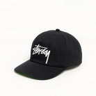 Stussy Lp Service Mesh Strapback Cap, black — available at Norwood