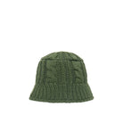 Stussy Cable Knit Bucket Hat, olive — available at Norwood